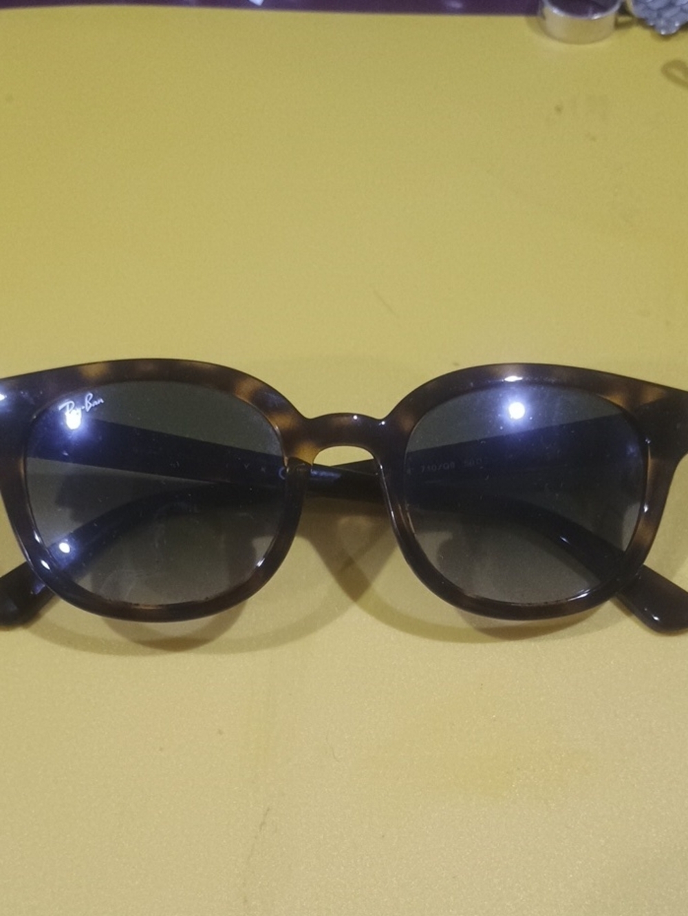 Ray-Ban Women’s Tortoiseshell Frame Sunglasses with Dark Lenses